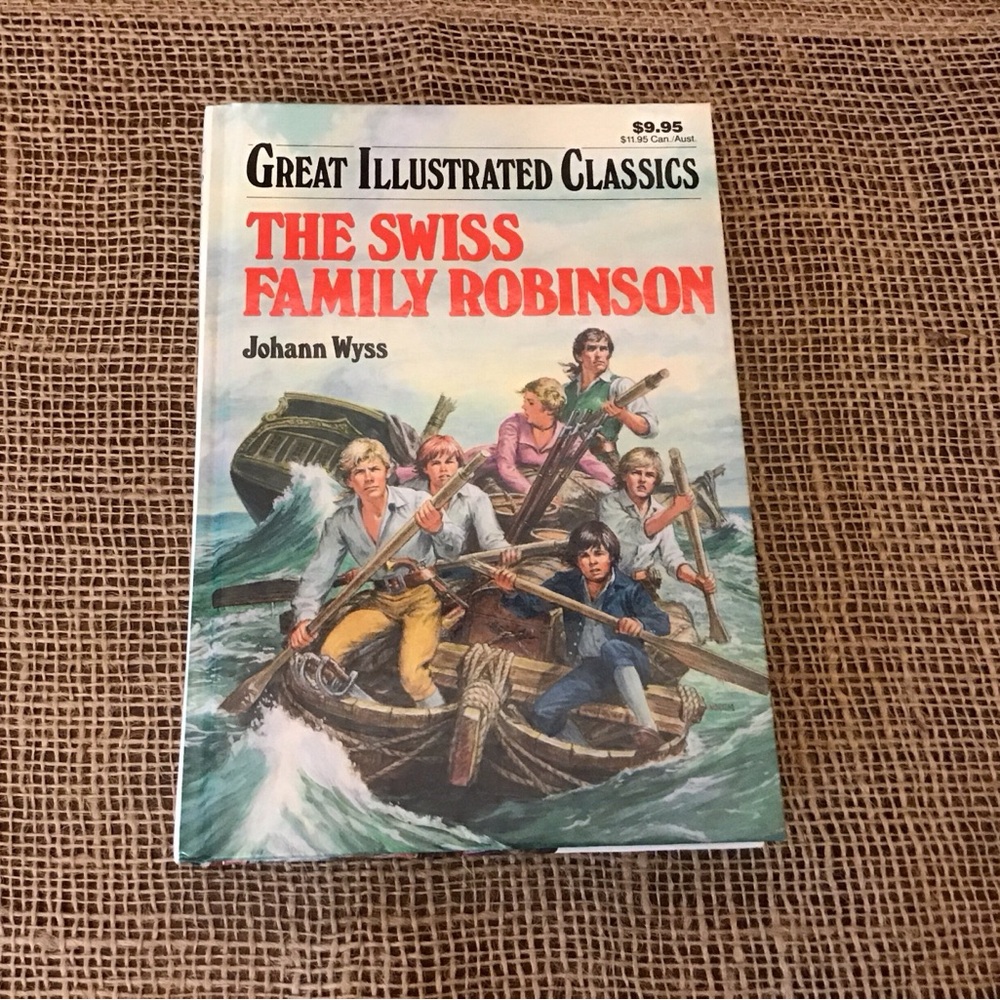 Vintage 1999 Great Illustrated Classics The Swiss Family Robinson Book